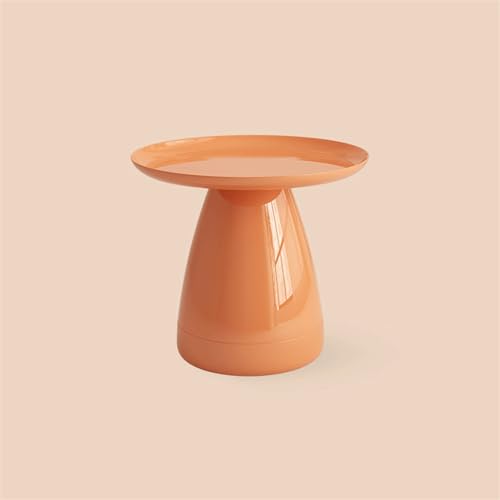 JFUNANQH Mesa de Centro pequeña, Mesa Auxiliar de sofá de Colores Brillantes, mesita de Noche Redonda para Dormitorio, Mesa de Centro pequeña y Mesa Auxiliar de plástico para Sala de Estar.
