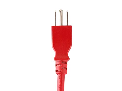 Exclusive Access Monoprice 3-Prong Power Cord - 6 Feet - Red, NEMA 5-15P to IEC 60320 C13, 14AWG, 15A/1875W, 125V Works with Most PCs, Monitors, Scanners, & Printers - Image 3