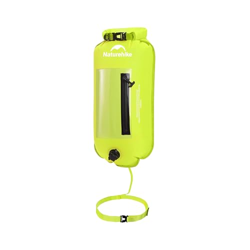 Image of Naturehike 18L Waterproof Dry bags-Roll Top Waterproof Swimming Buoy with Waterproof Phone Compartment, Outdoor Bags Keep Gear Dry for Hiking, Kayaking, Camping, Swimming, Boating（Yellow）