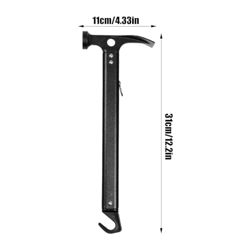 Marteau de camping portable en métal pour piquet de tente et sac à dos - 6