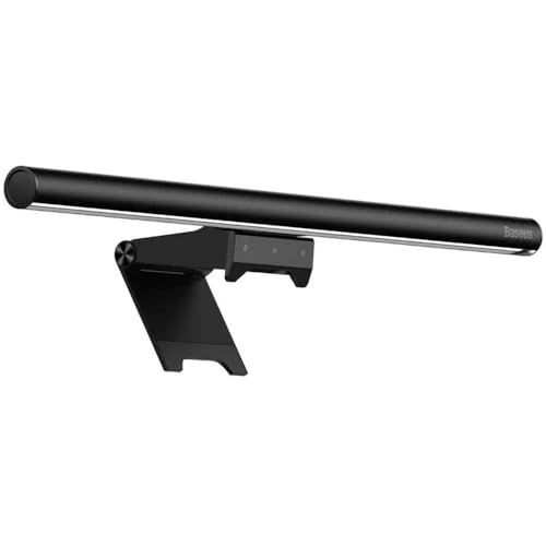 Baseus Monitor Lights with Touch Sensor, USB Powered LED, 3 Switchable Modes, Dimmable Computer Light for Home, Black,Aluminium (iWok 2 - Resting Type (Suited for Thick Monitors))