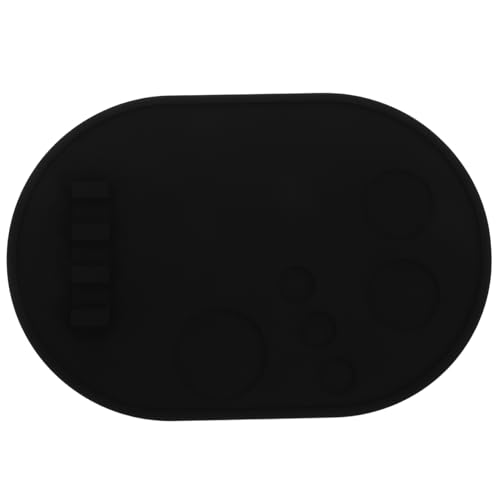 minkissy Paleta De Maquillaje Alfombra De Limpieza De Maquillaje Bandeja De Base Bandeja De Pintura Botes De Pintura Bandejas De Pintura Alfombra De Limpieza De Cepillos Black Gel De Sílice
