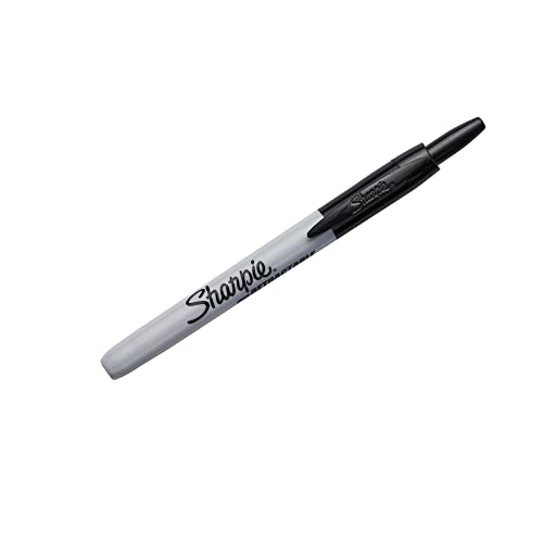Sharpie® Retractable Permanent Markers, Fine Point, Black, Pack Of 3 Markers - Thumbnail 2