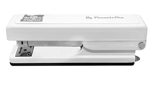 Praxxispro, The Oregon Stapler, Built In Usa, Built-In Staple Remover, Staples 2 To 25 Sheets, Includes Box Of 1,250 "Powerhouse" Standard 26/6 Staples, For Home, School Or Office (White) #TOP2