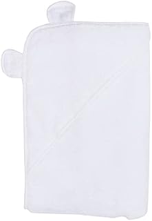 Baby Box Shop - Hooded Baby Towel Newborn, Soft, Cuddly, Highly Absorbent and Machine Washable Newborn Towel - Newborn Baby Hooded Bath Towel, Hooded Bath Towels for Babies - White, 75cm x 75cm