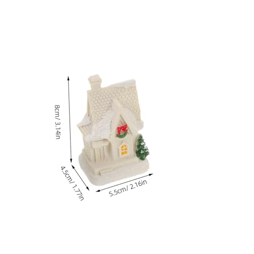 Decoración navideña de 4 piezas con luz LED para iluminar escritorios y mesas 3