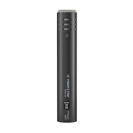 Phenyx Pro PDM35 Overhead Condenser Drum Mic, Super-Cardioid Microphone with Wide Frequency Response Range, Pencil Type for Hi-Hat, Percussions, and String Instruments