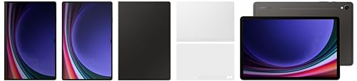 Image of Samsung Tab S9 Ultra, RAM 12 GB, ROM 256 GB, Wi-Fi + 5G Tablet, Gray with S9 Ultra Screen Protector & S9 Ultra Book Cover Keyboard, Black & S9 Ultra Privacy Screen, Black & S9 Ultra Book Cover, White