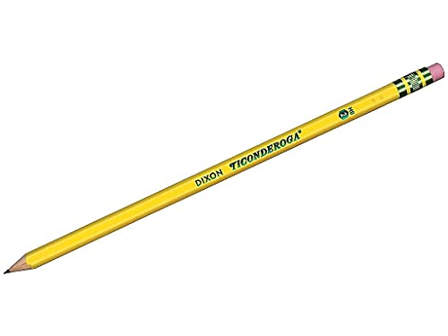 ticonderoga wood-cased pencils pre-sharpened 2 hb soft yellow 72 count
