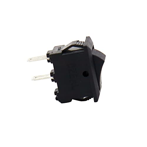 Image of Electronic spices Small Mini Boat Snap-in 2-Pin Plastic On /Off Rocker Switch Button (100psc) (BLACK)