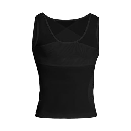 Men's Body Shaping Compression Vest Seamless Shirt Summer Lightweight Breathable Corset Shapewear for Men Body4