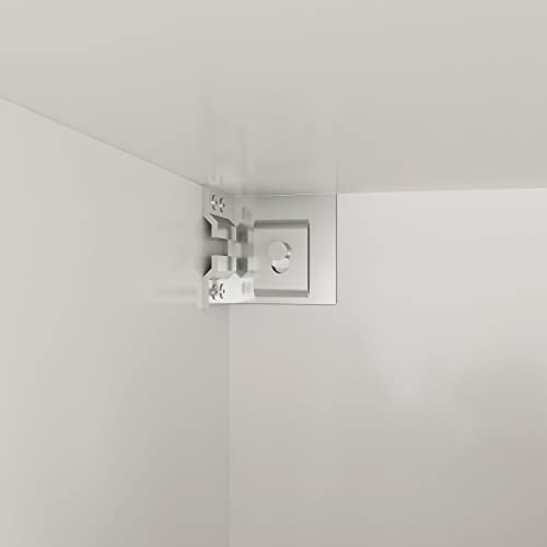 FAMAPY Wall-Mounted Kitchen Pantry Kitchen Cabinets with Countertop, Pantry Cabinet with Drawers & Doors, Wall Cabinet White and Oak