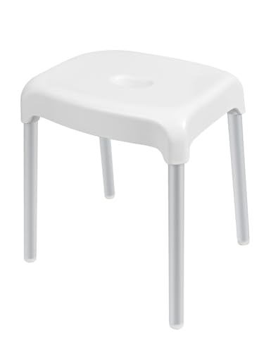 Umimile バスチェア 風呂イス ステップ 多機能 アルミ脚 ホワイト 通気性よく 乾きやすい カビない 収納便利 持ち運び 椅子 浮かせる収納可能 40cm/35cm/30cm/25cm選択可能(高さ35cm)