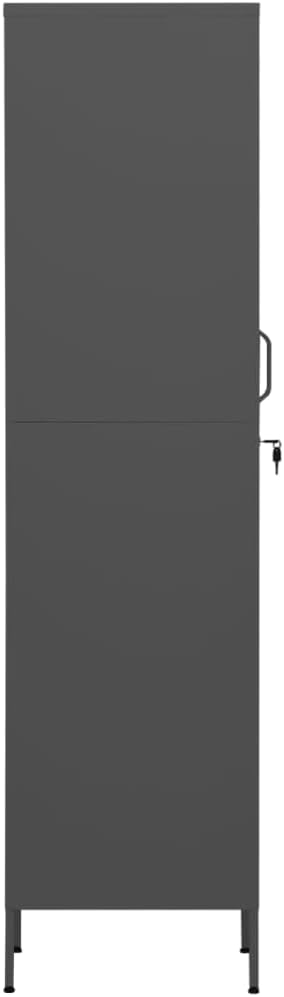Modern Metal Storage Cabinet with Lock, Home Office Locker Storage Cabinet Organizing for Employees, School,Gym, 13.8"x18.1"x70.9", Anthracite,-125
