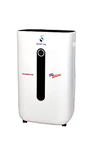 SUJAY Inc. Portable Dehumidifier SDH-20 P (20L/Day) with HEPA & Activated Carbon Filter | For Bedrooms, Offices upto 200 sq ft. | 3 in 1 Dehumidifier, Clothes Dryer and Air Purifier