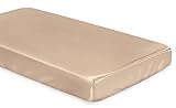 SiinvdaBZX Satin Crib Sheets for Baby Hair, Silky Soft Beige Crib Fitted Sheets for Standard Crib and Toddler Mattress, 28 x 52 x 8In (Pack of 1)