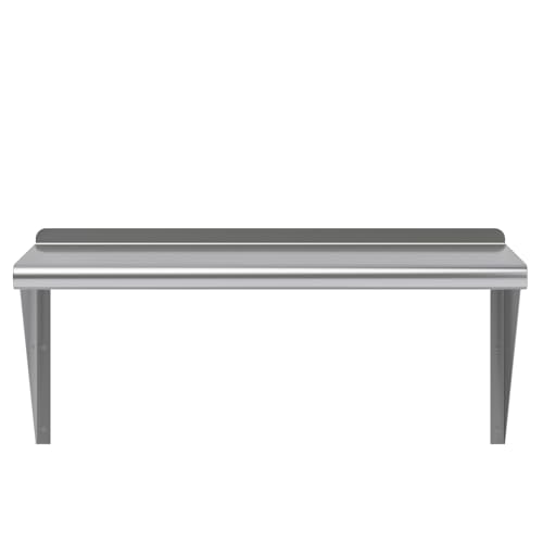 Image of AmGood 30 inch Long X 16 inch Deep Stainless Steel Wall Shelf | NSF Certified | Appliance & Equipment Metal Shelving | Kitchen, Restaurant, Garage, Laundry, Utility Room