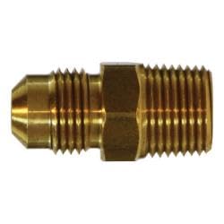 10265 Adapter, 3/8 in Male Flared x 1/2 in Male NPTF, Brass (2 Pack)