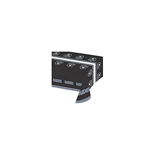 Creative Converting 729523 Las Vegas Raiders Plastic Tablecloth, 54