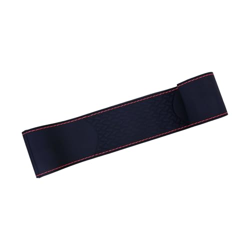 Image of Leather 25CM Universal Fit Car Steering Wheel Cover, Elastic Breathable and Odorless (Red-5)