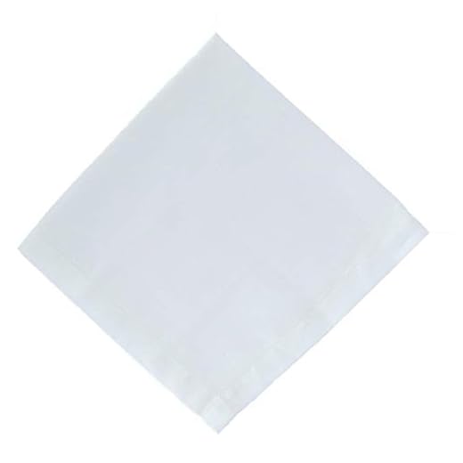 CTM® Men's Premium Irish Linen Handkerchief, White