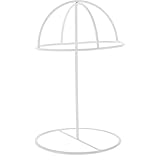 Estructura de hierro: hecha de material de hierro, lo que garantiza el uso y la estabilidad, soporte de exhibición de sombreros de escritorio, soporte de peluca independiente