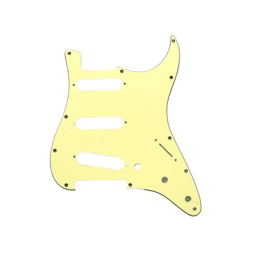 Pickguard jaune 3 couches pour guitare électrique ST S à configuration simple micro