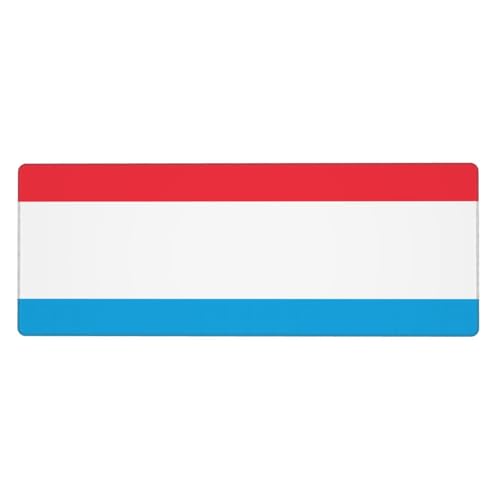 WSSYYBF Tapis de souris drapeau du Luxembourg, 30 x 80 cm, avec un motif imprimé, adapté pour le bureau, les jeux et le bureau.