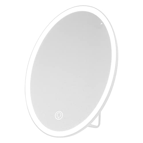 Espejo de Maquillaje Ovalado con Luz LED y Carga USB