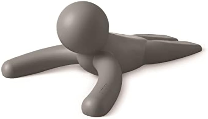 Umbra Buddy Door Stop, Heavy-Duty and Flexible, Soft-Touch Finish, Protects Your Floors, Single, (Charcoal, 1 Pack)