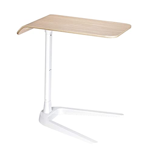 Modernsolid Height Adjustable Sofa Side End Table, Folding Laptop Desk Computer Table C-Shaped Overbed Table Snack Table For Couch, Coffee, Living Room, Bedroom, Small Space - White #TOP2