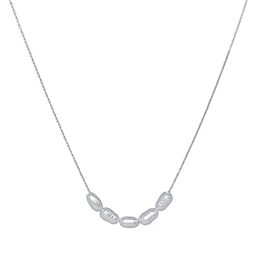 DaintyPearl Necklace – Layered Style 18K Gold Plated Stainless Steel main image 0