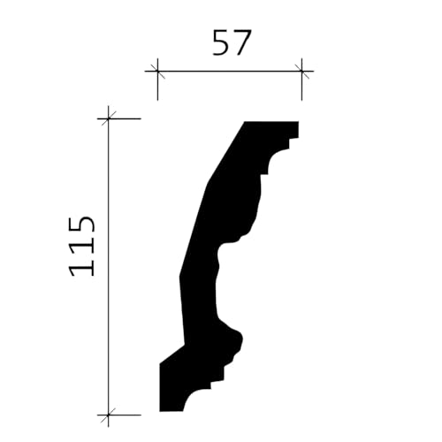 Corniche Profhome 150124 polyuréthane rigide prétraité à peindre - 6