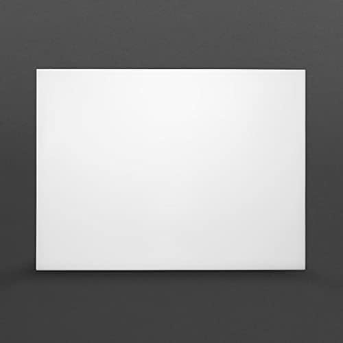 Hygiplas Large High Density White Chopping Board for Bakery - 60x45cm