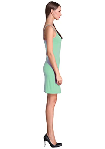 Image of Coreal Women's Modal Spaghetti Strap Slip Under Dress Stretchy Layering