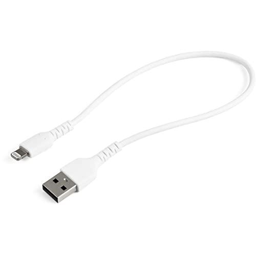 Câble Lightning en fibre aramide StarTech.com blanc robuste de 30cm