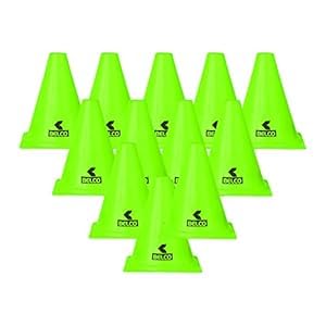Sports Agility Training Marker Cones for Football Fitness Track and Field Kids Cricket6 Inch Cone Marker Set Green (Green, Pack of 12)-image-38