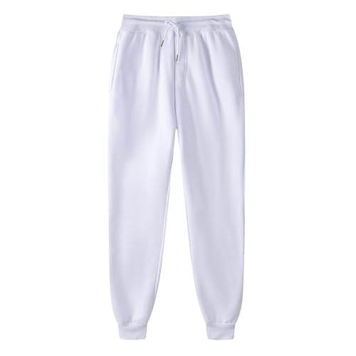 Pantalones de chándal para mujer Harem anchos, pantalones de jogging de otoño ligeros, pantalones de chándal cómodos, pantalones largos de color liso elásticos con bolsillos y cordón para deporte