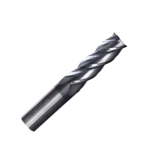 Image of End Mills - 1 /2 inch Carbide End Mill - 4 Flutes AlTiN Coated - 1 1 /2 inch Cutting Length - 3 inch Overall Length - Carbide Tungsten CNC Cutting Tool.