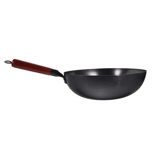Wok tradicional resistente para cocina con mango ergonómico miniatura 1