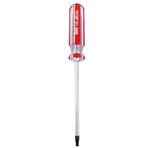 HARSKIYER T20 Security Torx Screwdriver Magnetic 7in Cr-V Red Handle