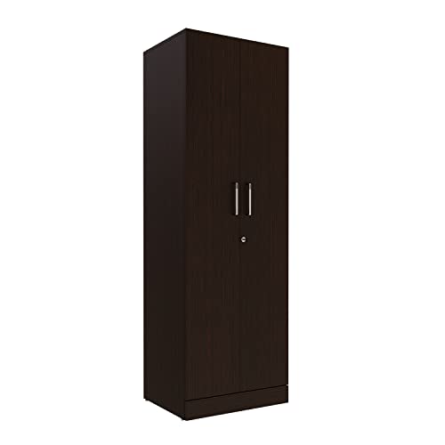 Image of Wakefit Wardrobe | 1 Year Warranty | Engineered Wood Almirah, Cupboard for Clothes Storage | 2 Door, 1 Hanging Space | Twill - Wenge