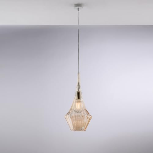 Suspension Zeus ambrée d.20 créez une ambiance bistrot chaleureuse chez vous
