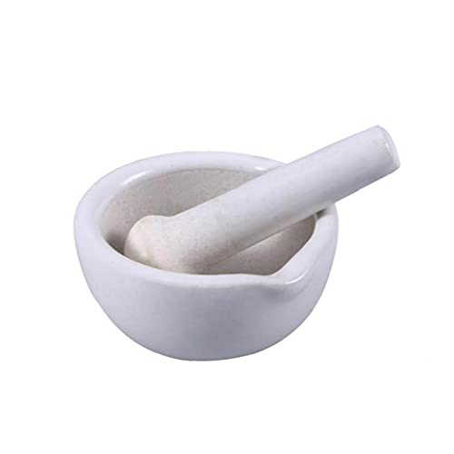 TOSSPER Mortero De Porcelana Pestello Pet Pepper Mill Pot Ajo Amarillo Grinder Pharmacy Hierbs Bowl Mill Crusher Cocina Gadget
