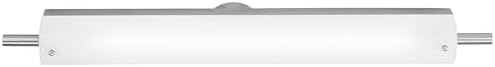 Vail - LED Light Vanity - Brushed Steel Finish - Opal Glass Shade