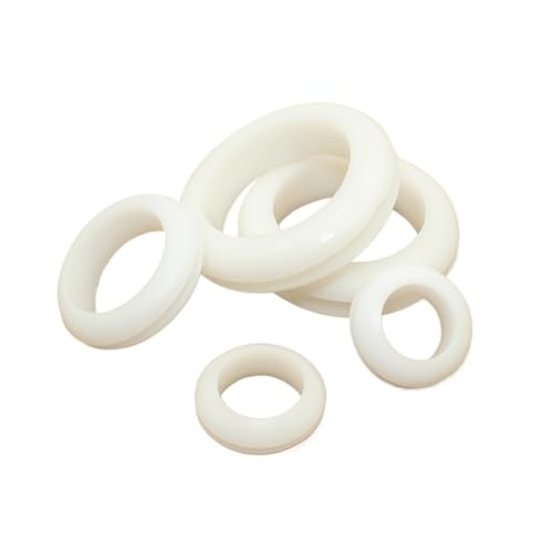 Bague d'étanchéité en caoutchouc blanc de 6mm pour trou de câble, boîte de 100 pièces
