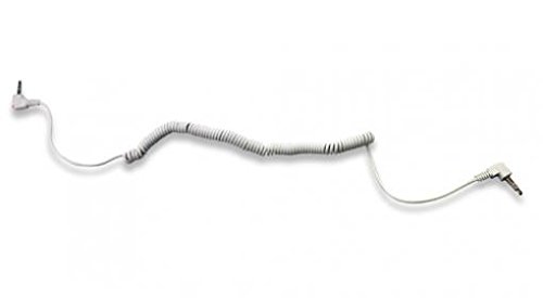 Cable auxiliar 3.5mm blanco para audio y auto miniatura 3