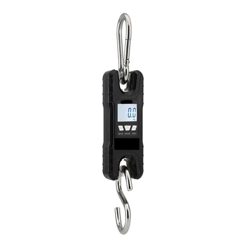 Báscula de Grúa Electrónica Báscula de grúa 150KG 500KG báscula colgante gancho acero inoxidable Digital 200kg 300kg balanza peso resistente(500kg Black)