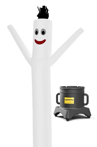 LookOurWay Air Dancers Inflatable Tube Man Complete Set with 1/2 HP Weather-Resistant Sky Dancer Blower, 10-Feet, White -  Guerrilla Packs, 11M0200214CSWP12