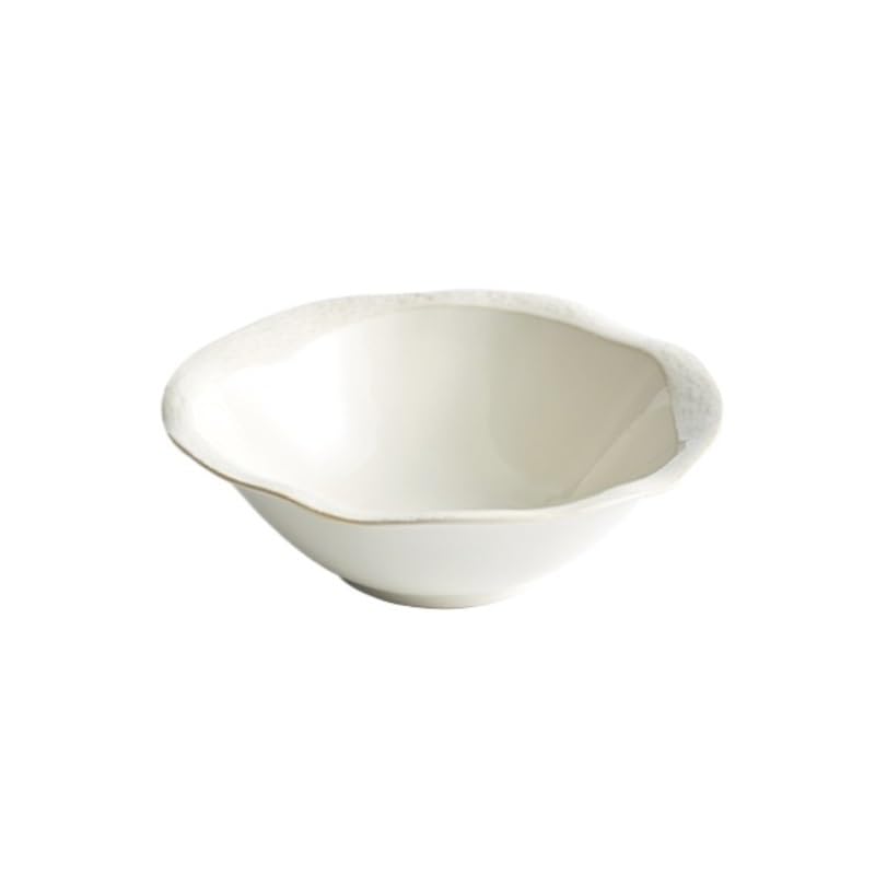 Miski do sałatek, domowa miska na zupę, restauracja, ceramiczna, salaterka, salon, miska na owoce, kuchnia, biała miska, odpowiednia do zupy, płatków, płatków owsianych (L)